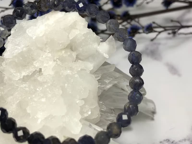 快速出貨 天然景青石多角切面珠手鍊