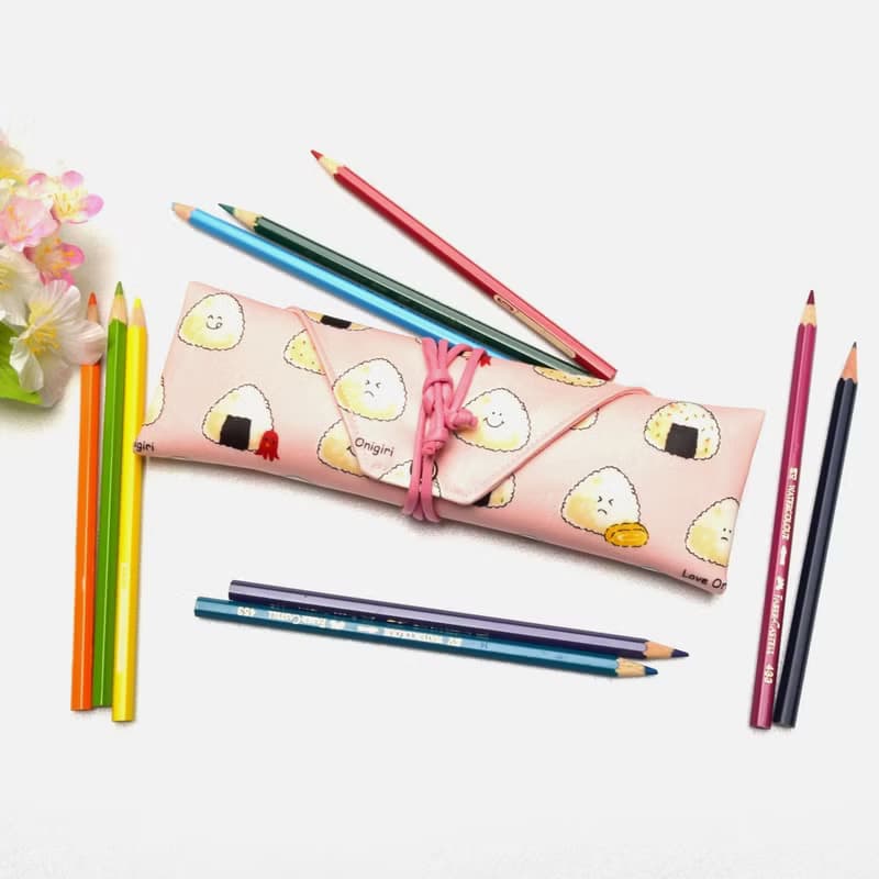 可愛飯糰-粉紅餐具包/筆收納袋 餐具套 餐具袋 收納 環保 方便