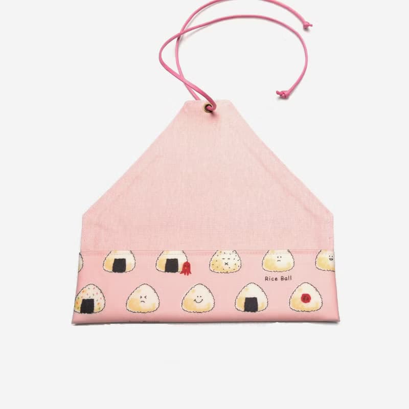 可愛飯糰-粉紅餐具包/筆收納袋 餐具套 餐具袋 收納 環保 方便