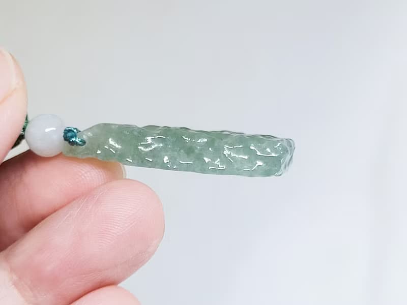 【親翠】天然翡翠 冰睛純淨簡單純粹三角原石美項鍊 送禮首選