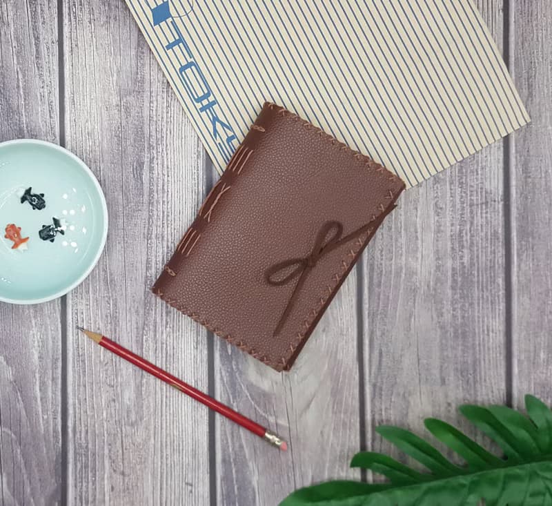 Long Stitching Journal - Retro Style -Mahogany Colour