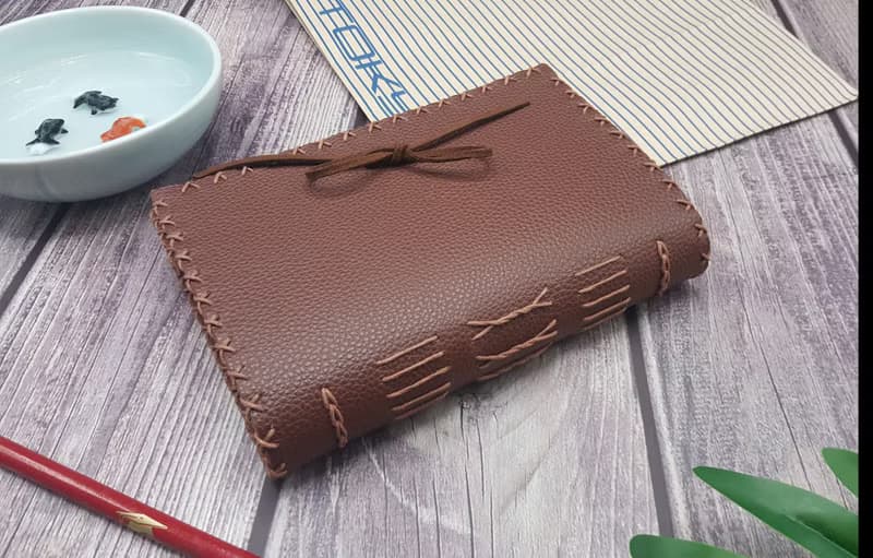 Long Stitching Journal - Retro Style -Mahogany Colour