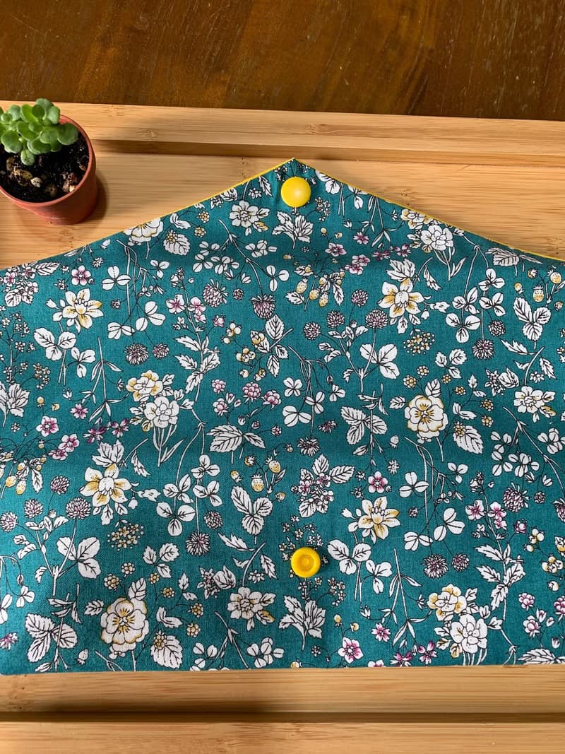 文青風環保純棉筷袋 ~ 清秀佳人 湖水綠 日本 潮物 收納 手作餐具