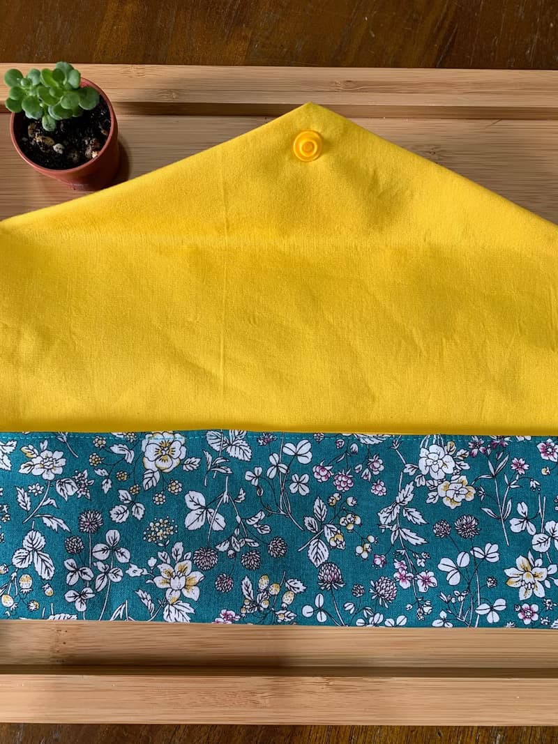 文青風環保純棉筷袋 ~ 清秀佳人 湖水綠 日本 潮物 收納 手作餐具