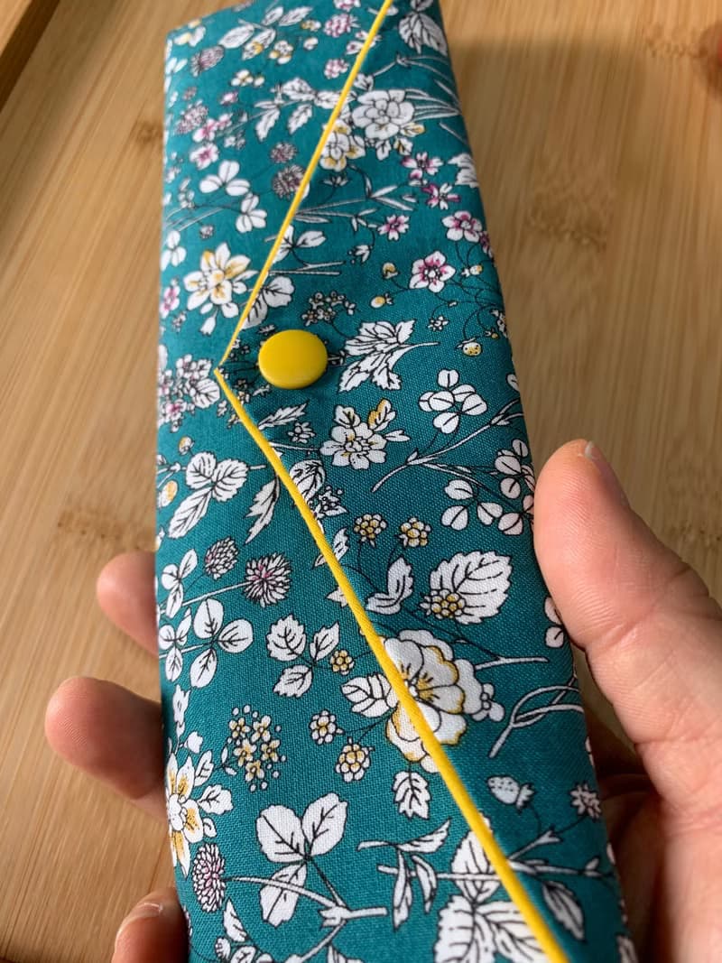 文青風環保純棉筷袋 ~ 清秀佳人 湖水綠 日本 潮物 收納 手作餐具