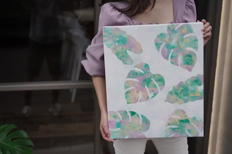 【體驗】IARTS 【親子】多色漸層壓克力畫-植葉系列 一人成行