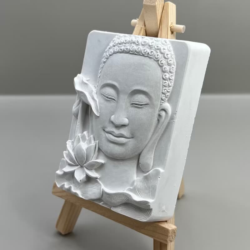 清水模軟裝設計 佛像擺飾(四) 香氛擺件 水泥軟裝 附木架