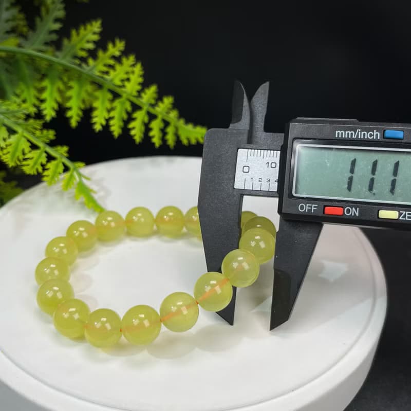 高品質天然澳洲金葡萄石手串冰種透體黃金葡萄石手錬女單圈11mm