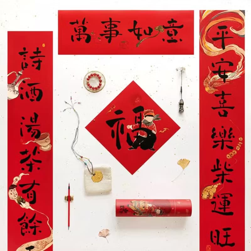 2024龍年創意春聯 裝飾福字門貼