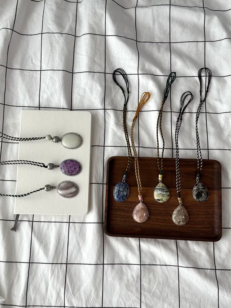 【復古】半寶石編織繩項鏈 古典款 男女配飾 生日聖誕禮物 記念日