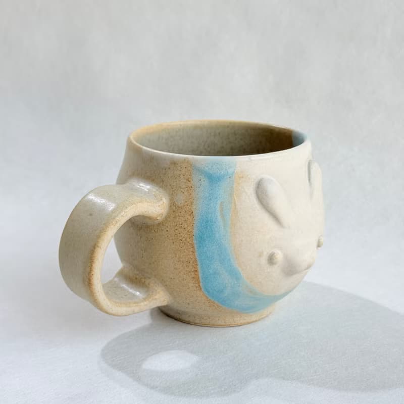 柔光莫蘭迪。兔子馬克杯 手工陶瓷茶杯 咖啡杯 陶藝 母親節禮物