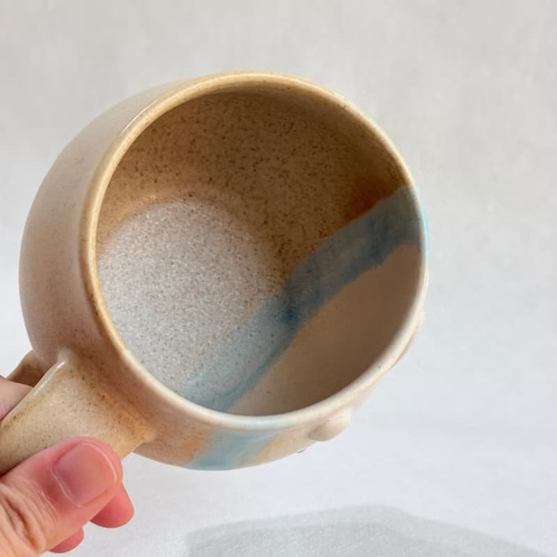 柔光莫蘭迪。兔子馬克杯 手工陶瓷茶杯 咖啡杯 陶藝 母親節禮物