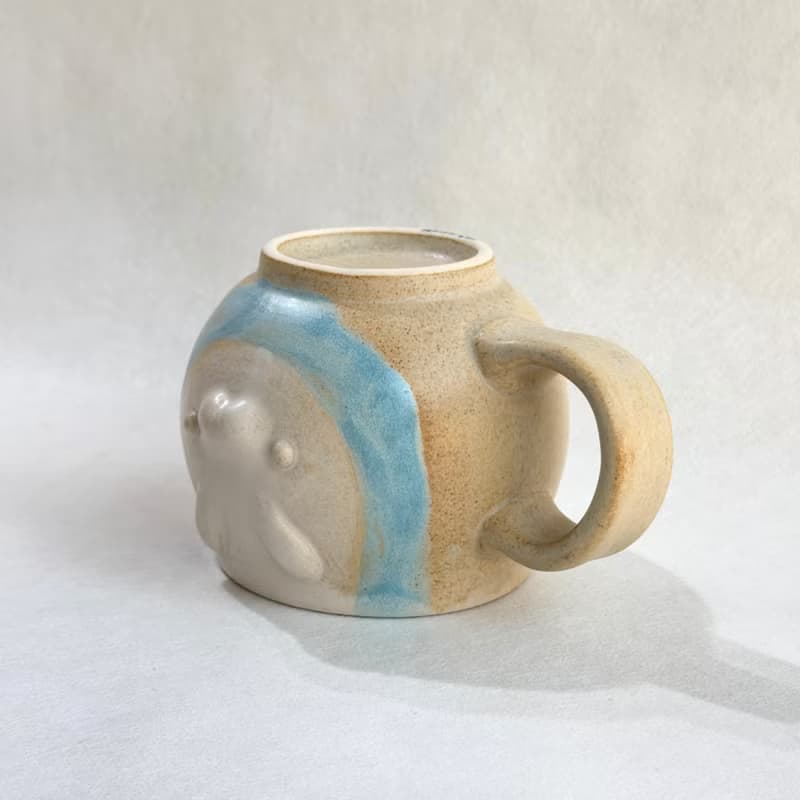 柔光莫蘭迪。兔子馬克杯 手工陶瓷茶杯 咖啡杯 陶藝 母親節禮物
