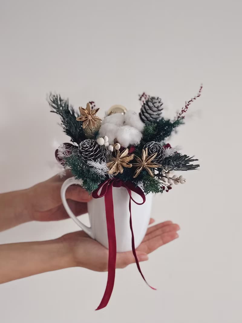 【永生玫瑰花盆花】• 情人節禮物/生日禮物/永生花/永生玫瑰花