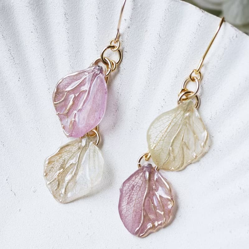 秋色あじさいjewelryピアスorイヤリング