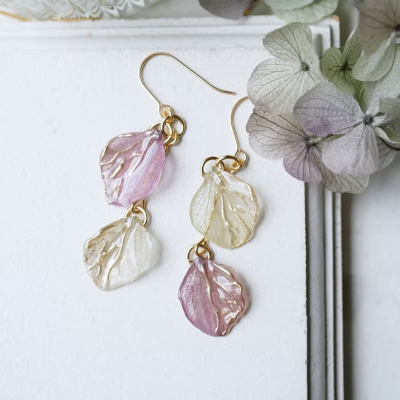 秋色あじさいjewelryピアスorイヤリング