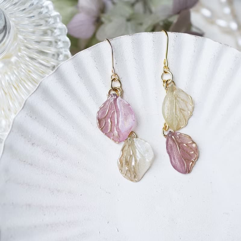 秋色あじさいjewelryピアスorイヤリング