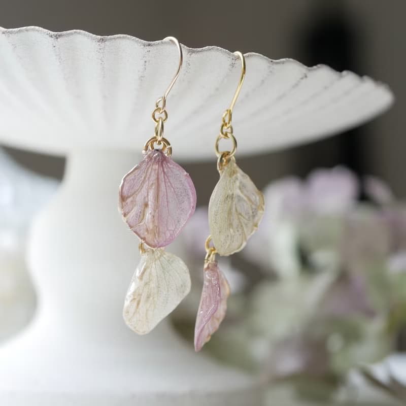 秋色あじさいjewelryピアスorイヤリング