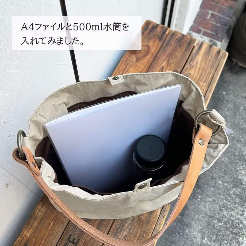 BALON　オリーブ　KONBU　撥水加工ナイロン素材セミショルダーバッグ　受注製作