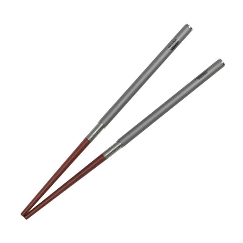 【美國 Vargo】Titanium Chopsticks 純鈦可拆式餐筷 鈦金色#T223