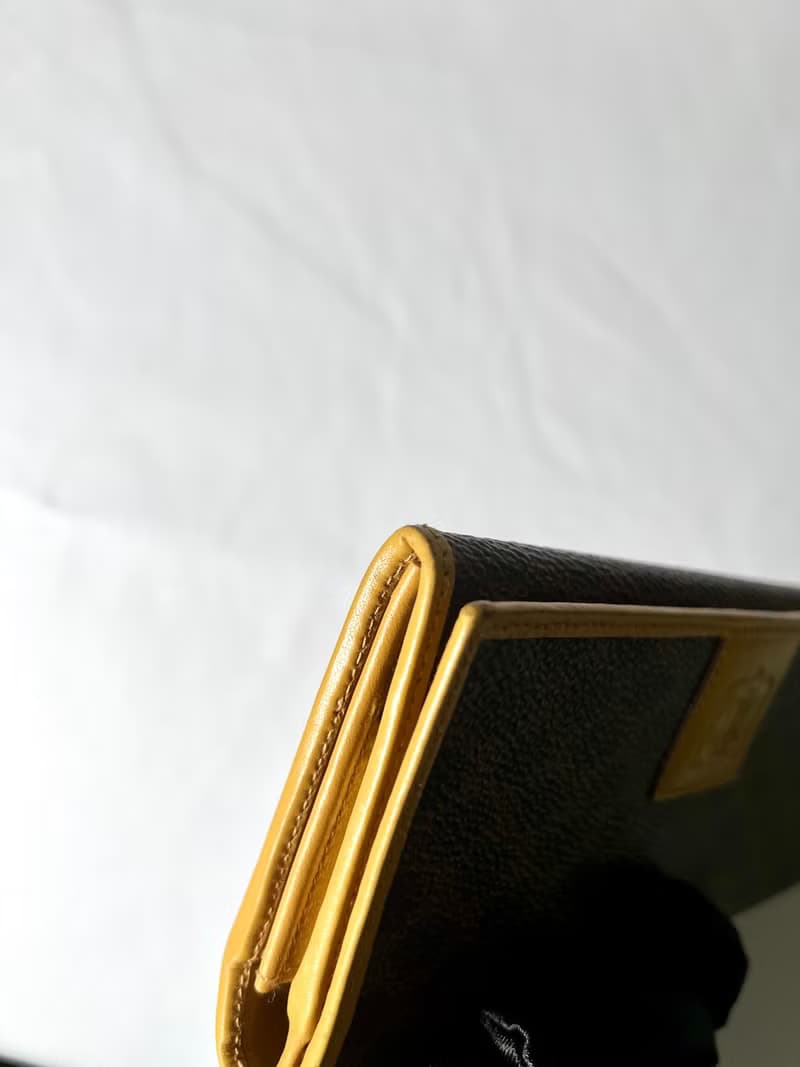 Celine啡色老花早期口金卡片套錢包長夾小手袋 日出中古二手