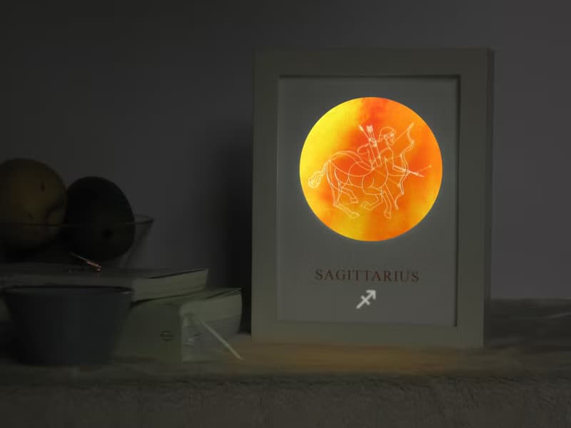 定製星座小夜燈 射手座  浪漫星空生日禮物 調光陪伴入眠床頭燈