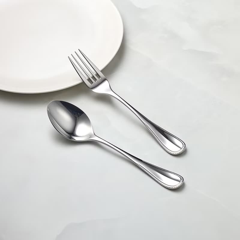 日本山崎金屬 - ELEGANCE系列 - 不鏽鋼叉匙組(2件式)