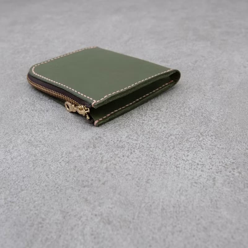 零錢包 厚度L型 拉鍊錢包 真皮皮夾 短夾 手縫 口袋錢包 銀包