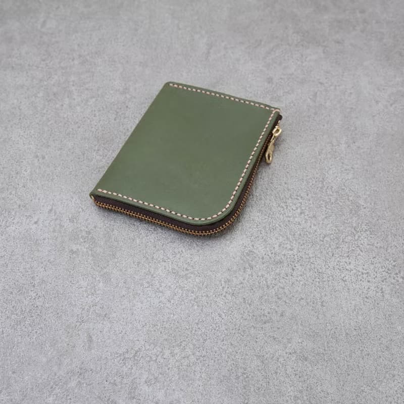 零錢包 厚度L型 拉鍊錢包 真皮皮夾 短夾 手縫 口袋錢包 銀包