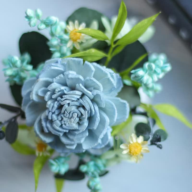 石膏擴香桌花-主花索拉花款 香氛擺飾 永生桌花 辦公療癒小物