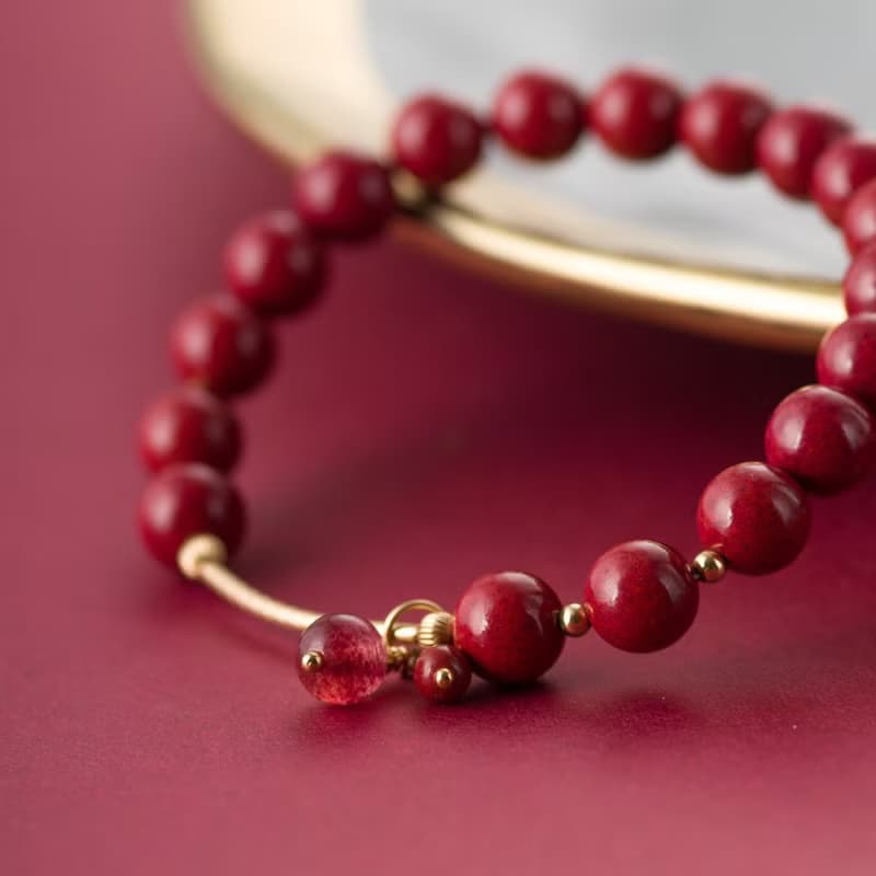 紫金砂硃砂14K包金手鍊 | 辟邪防小人新年禮物化太歲