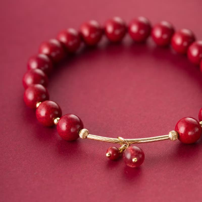 紫金砂硃砂14K包金手鍊 | 辟邪防小人新年禮物化太歲