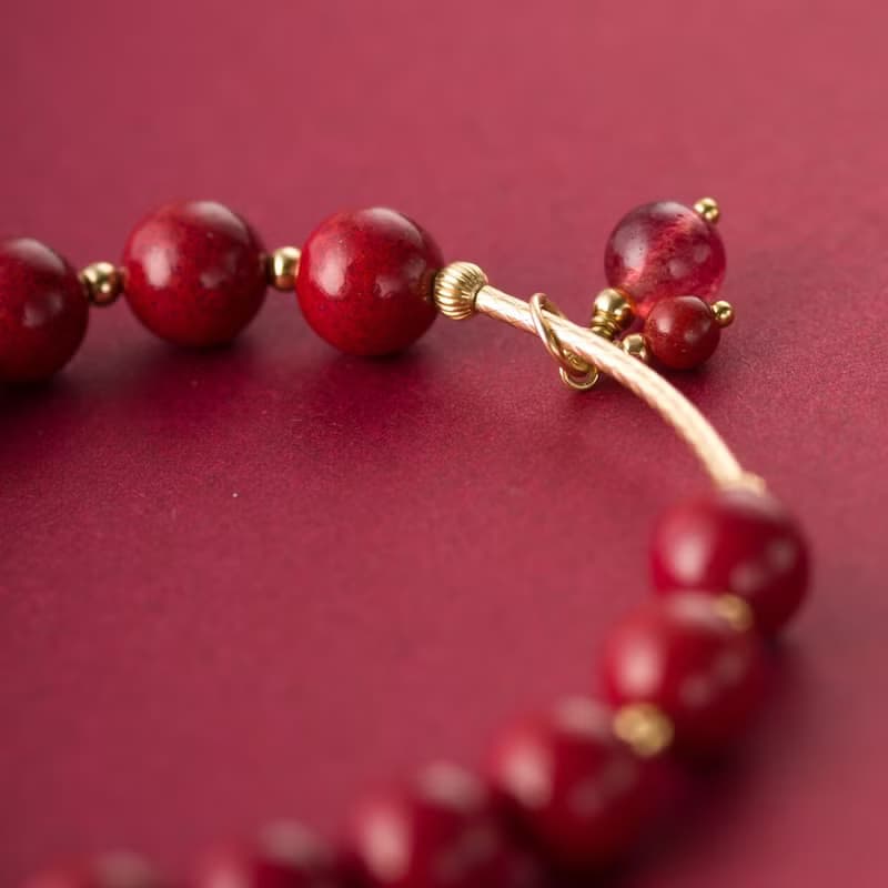 紫金砂硃砂14K包金手鍊 | 辟邪防小人新年禮物化太歲