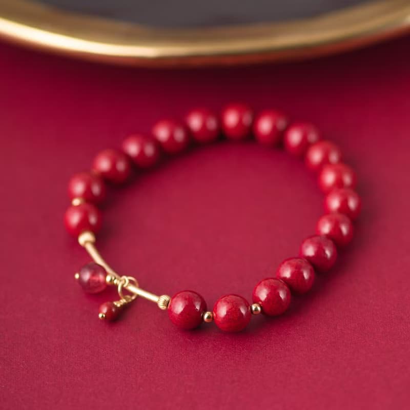 紫金砂硃砂14K包金手鍊 | 辟邪防小人新年禮物化太歲