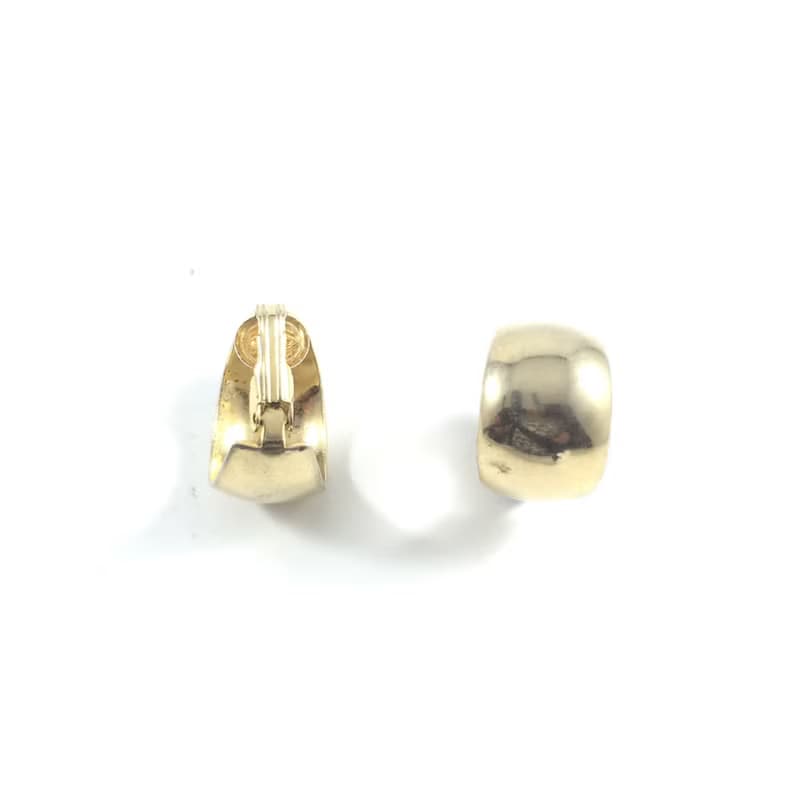 Vintage Gold Hoops 70' Clip On Earrings