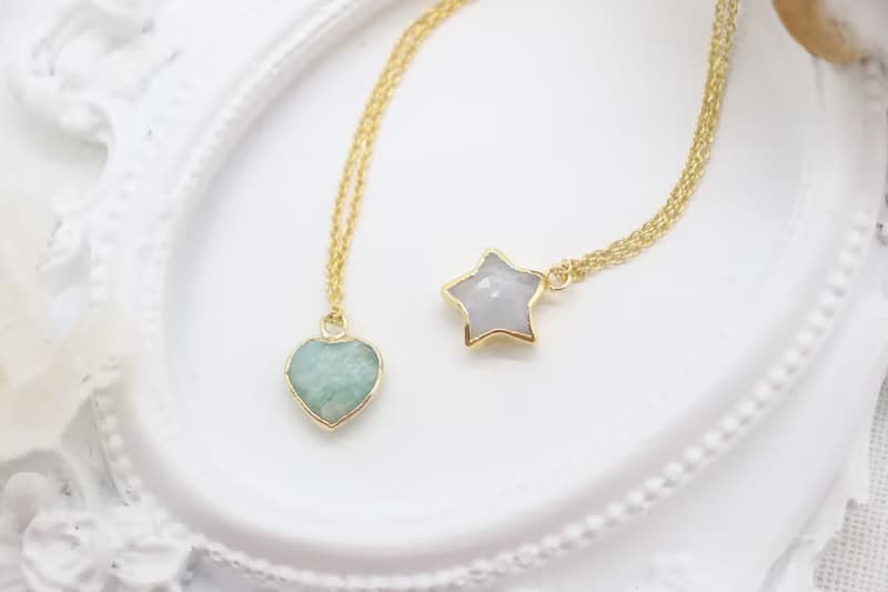 Adorable Gemstone Necklace for Boho Babes Handcrafted Sparkling Gemstone Heart