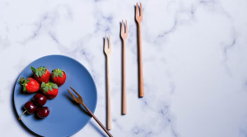 北歐風圓柄攪拌叉  2入組