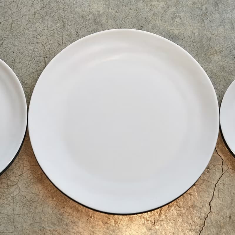 【3,co】水波主菜盤(2件式) - 灰+黑