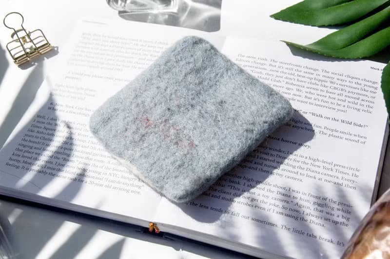 情人節禮物 聖誕交換禮物 羊毛氈杯墊 動物杯墊-下雪白熊吸水杯墊