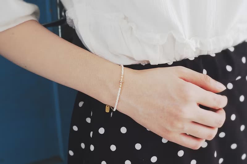 愛情 x 珍珠 6月 誕生石 鋯石 K金 白 【燦燦的溫柔。溫柔】 手環