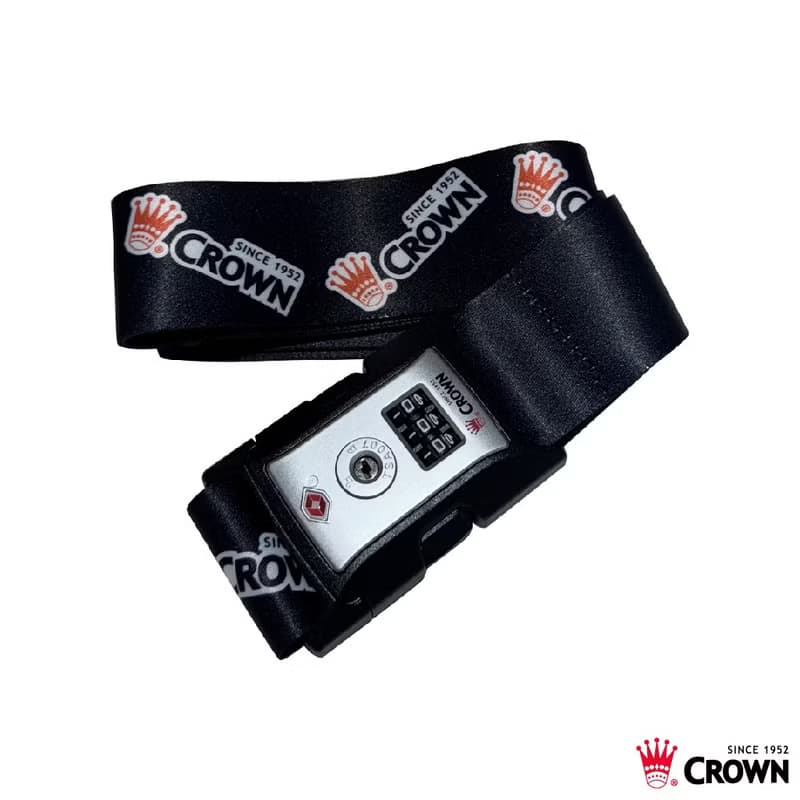 【CROWN】CROWN 皇冠捆箱帶/行李箱束帶 黑白色
