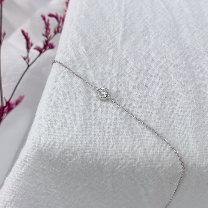 14K | 心心相印包鑽9分_手鍊