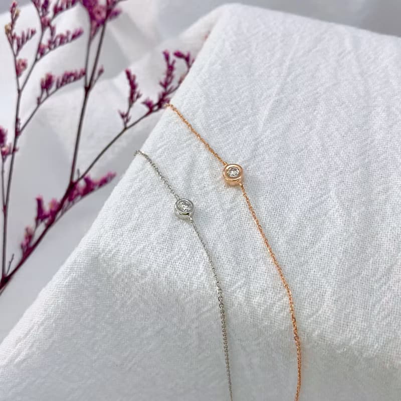 14K | 心心相印包鑽9分_手鍊