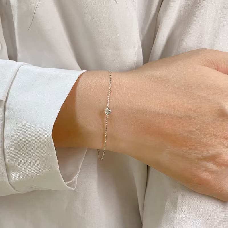 14K | 心心相印包鑽9分_手鍊