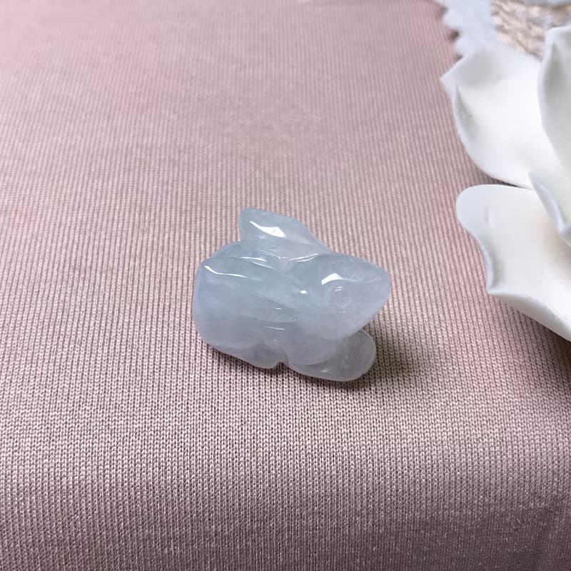 【錢兔似錦】冰種翡翠小兔子 | 天然緬甸玉A貨翡翠 | 送禮