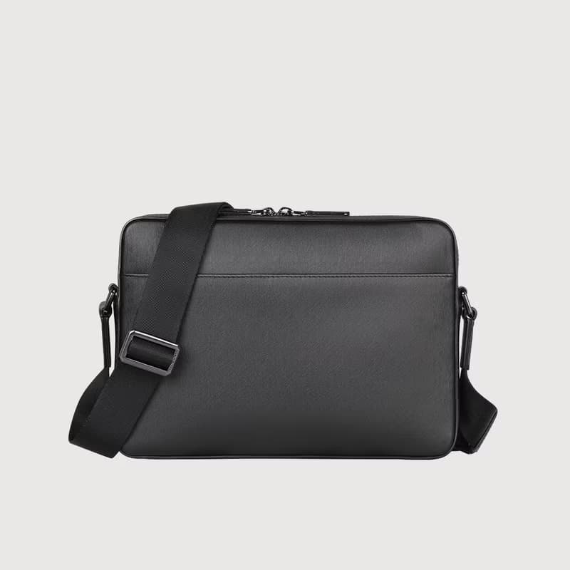 【滿3999送鑰匙圈】紐瓦斯 橫式斜背包-黑色/BF534-62-BK