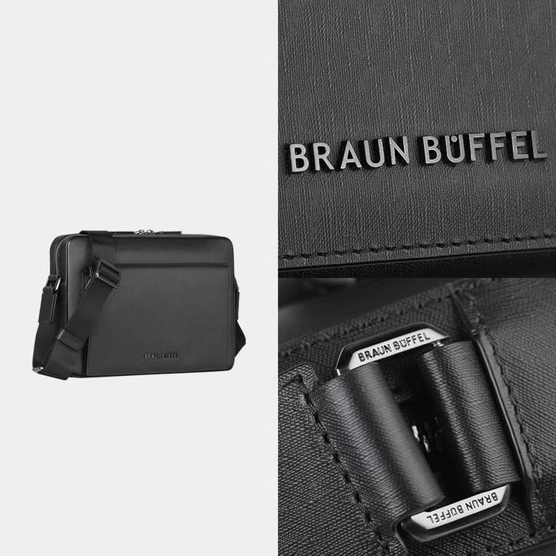 【滿3999送鑰匙圈】紐瓦斯 橫式斜背包-黑色/BF534-62-BK