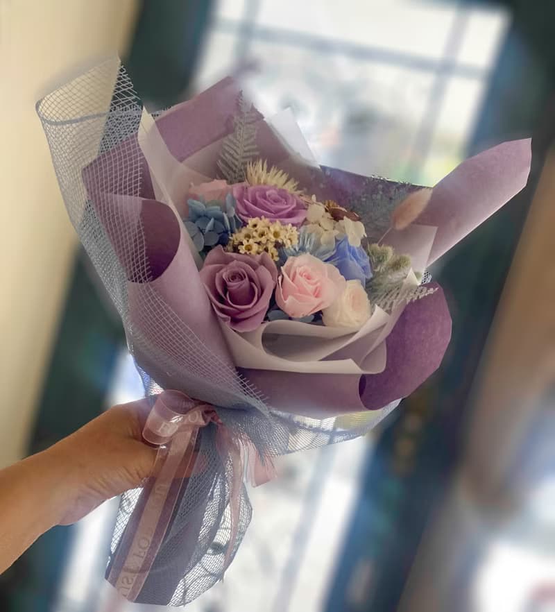 永生玫瑰花束 畢業花束 情人節花束 韓式花束 祝賀 禮物