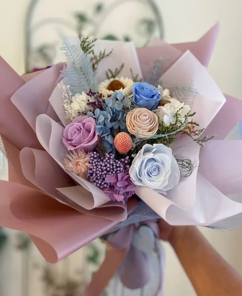 永生玫瑰花束 畢業花束 情人節花束 韓式花束 祝賀 禮物