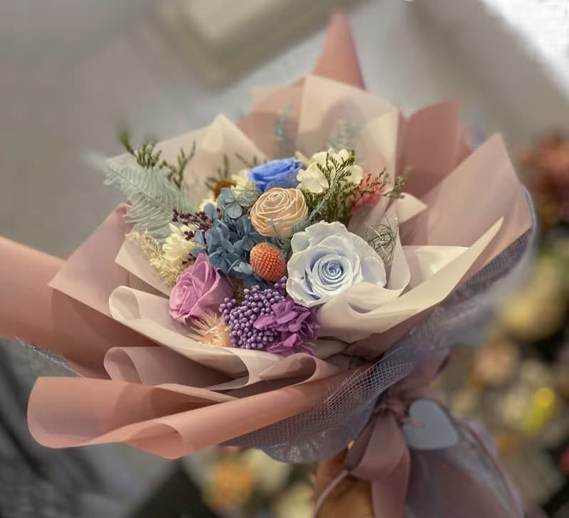 永生玫瑰花束 畢業花束 情人節花束 韓式花束 祝賀 禮物